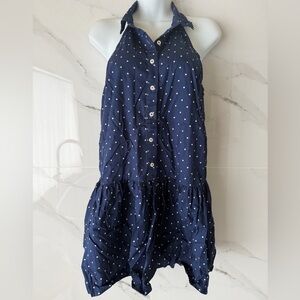 re:named Navy and White Patterned Dress